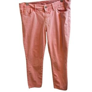 Guess Vintage Pink Wash Ankle Cropped Brittney Jeans with Stretch Y2K 90s